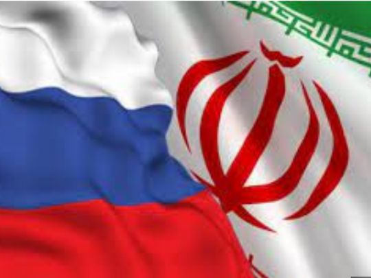 Прапори Росії та Ірану