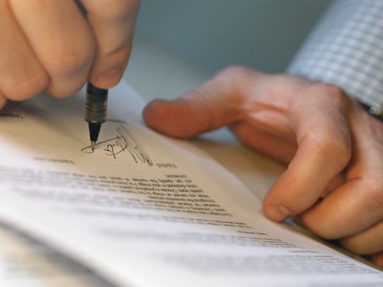 підпис на документі