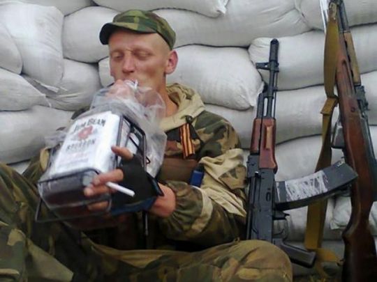 пьяный русский солдат