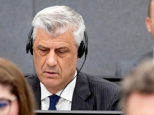 експрезидент Косова Хашим Тачі в Гаазі