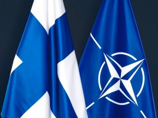 флаги НАТО и Финляндии