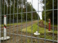Забор на границе Латвия-Беларусь