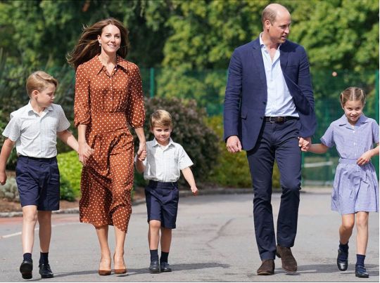 Принц Уильям и герцогиня Кембриджская с детьми