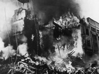 Пожар, который бушевал 5 дней после подрыва Крещатика 24 сентября 1941 года 