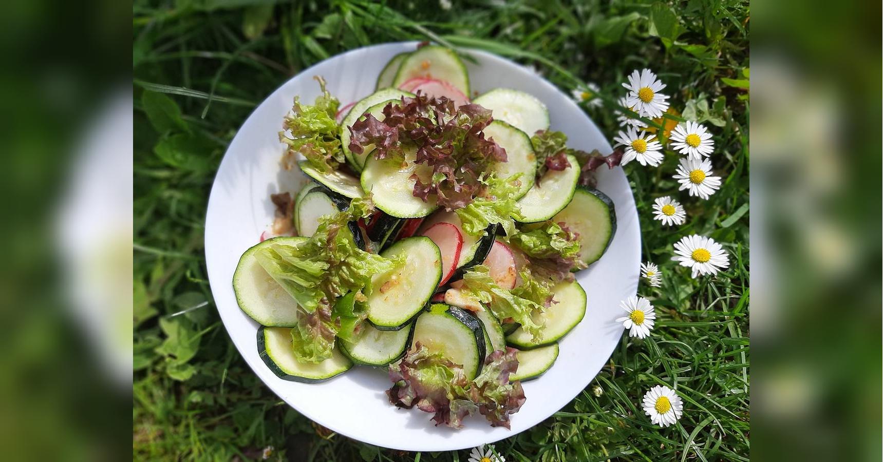 A recipe for salad with radishes and zucchini from cook Ella Ivanova