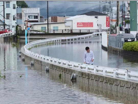 наводнение в городе Курумэ