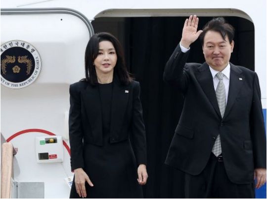 президент Южной Кореи и первая леди