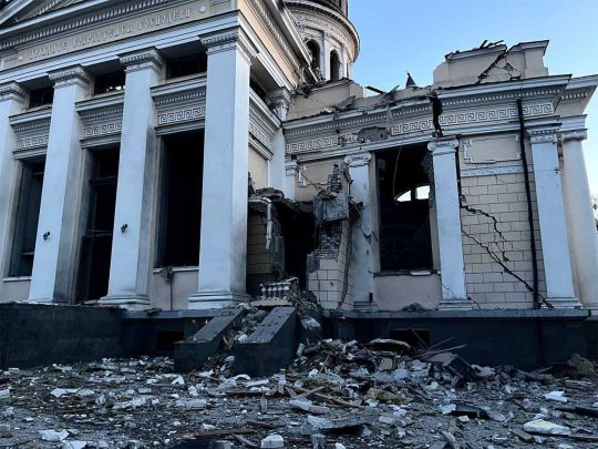 Разрушение собора в Одессе