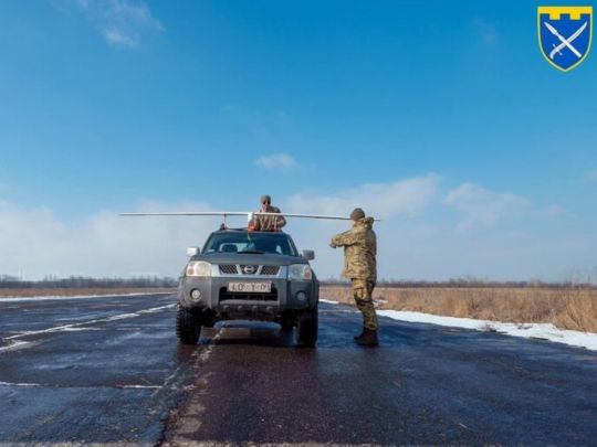 запуск дрона-камикадзе