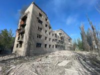 Знищені будинки в Авдіївці