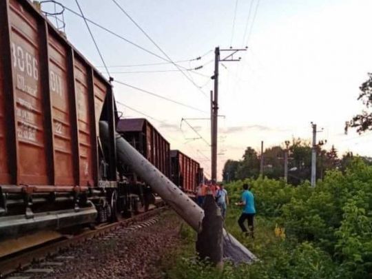 Авария с поездом (архивное фото)