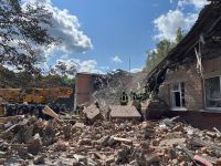 уничтоженная школа в Ромнах 