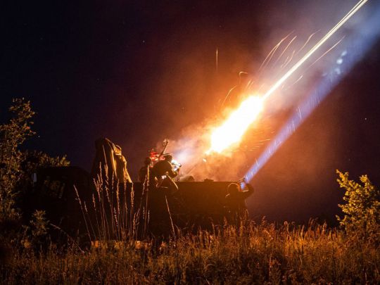 Работа украинской ПВО