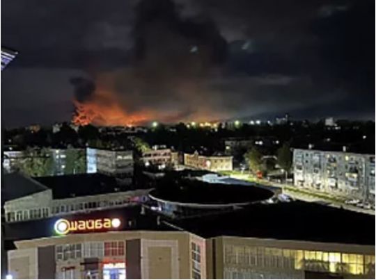 Псков пожежа на аеродромі