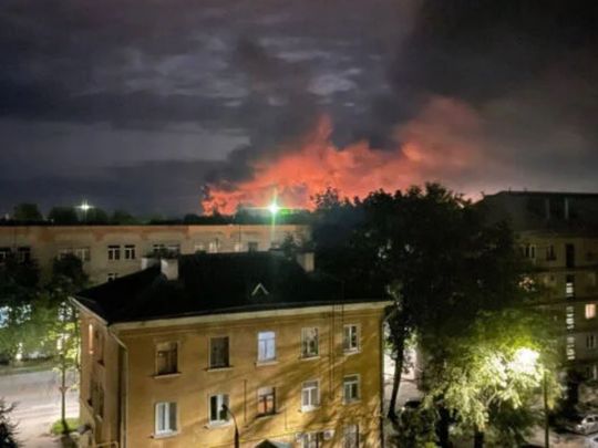 Пожар в Пскове