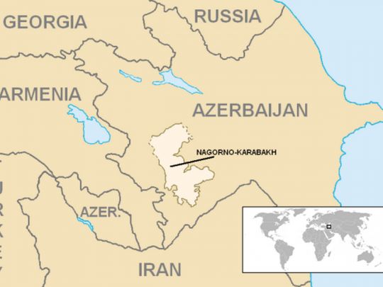 Нагорный Карабах на карте