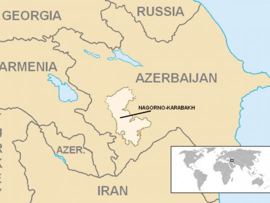 Нагірний Карабах на карті