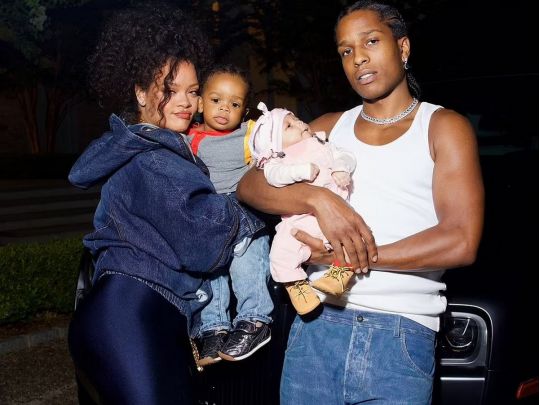 Рианна, A$AP Rocky и их дети RZA и Рает Роуз