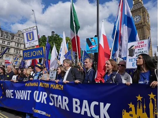 Лондон, демонстрация с требованием отмены Brexit