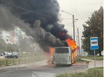 Пожар в салоне автобуса