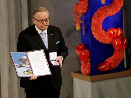  лауреат Нобелевской премии мира Мартти Ахтисаари