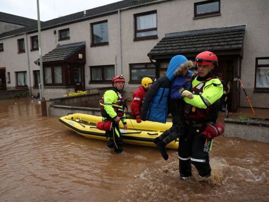 Последствия шторма и наводнения в Шотландии