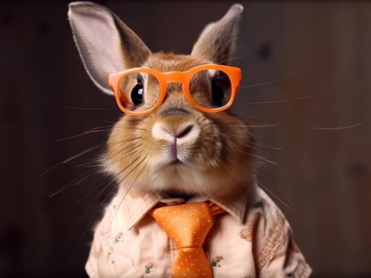 Кролик в окулярах 