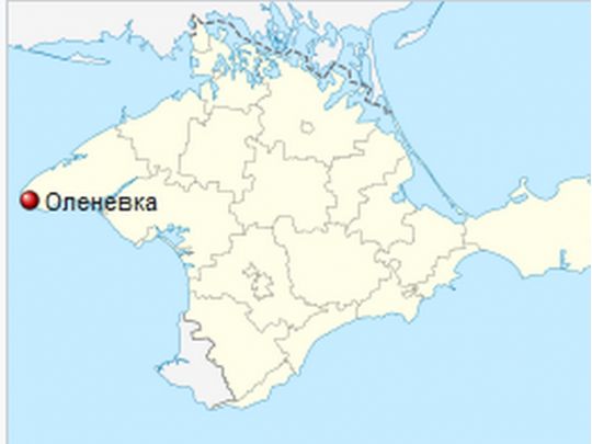 Оленівка (Крим) на карті