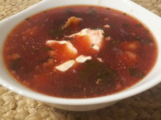 Пісний борщ у сковороді