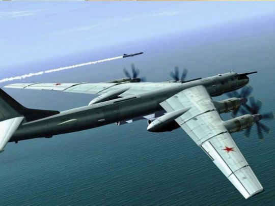 Ту-95МС в воздухе