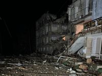 Разрушенный дом в Курахово