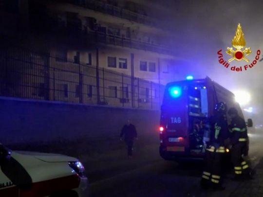 Пожежа в лікарні у Тіволі