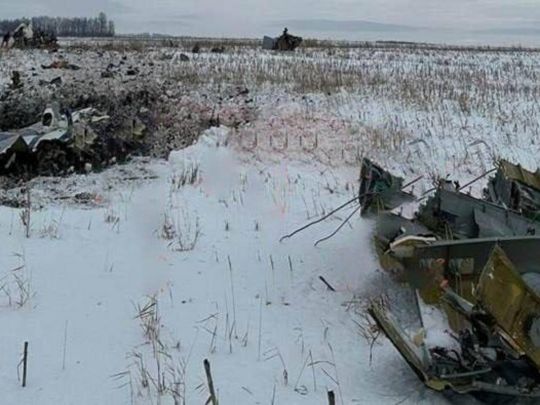 Місце падіння ІЛ-76 у Росії