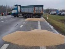 украинское зерно на дороге