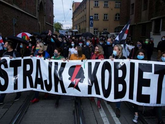 протест против абортов в Польше