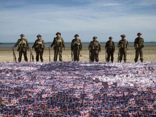 Вшанування союзників на пляжі Омаха в Нормандії