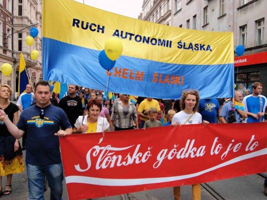 демонстрація силезців, які вимагають прав на автономію