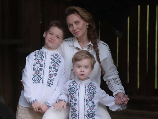 Анна Саливанчук с сыновьями