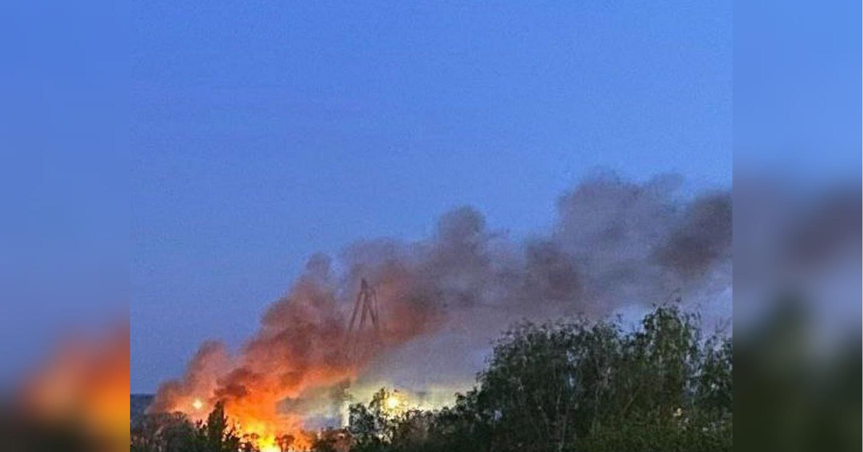 Drones hit a refinery in Sloviansk-na-Kuban – video