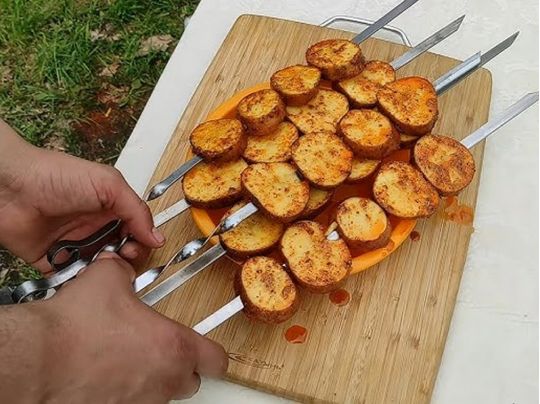картофель на гриле
