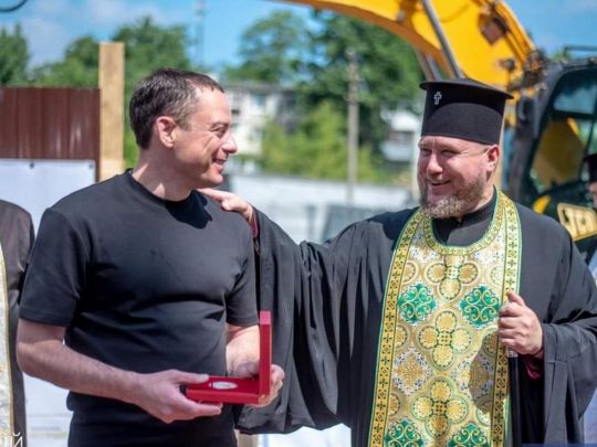 Мер Андрій Білоусов та Владика Симеон