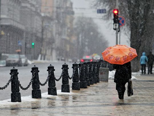 Мокрий сніг в Києві