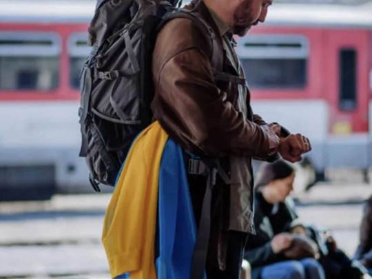 Українець на вокзалі