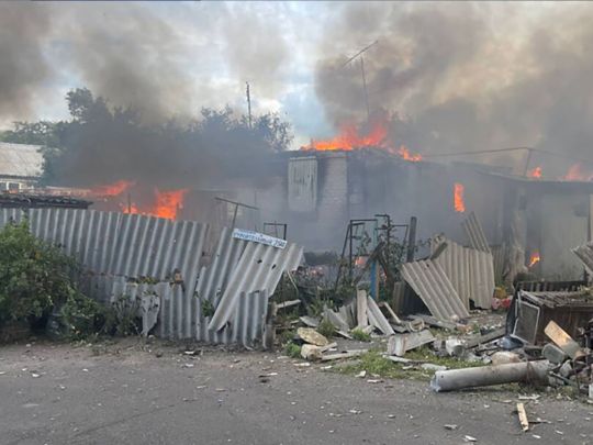 Пожежа на шляху українських військових