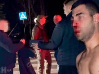 Полтава. Пострадавший киевлянин и нападавшие. Скрин с видео