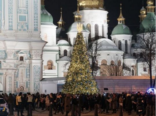 Ялинка на Софійській площі Ківева