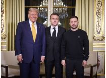 Трамп, Макрон та Зеленський на зустрічі в Парижі https://www.president.gov.ua/, фото