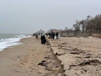 Плями мазуту забруднили узбережжя в Запорізькій області. Фото зі сторінки «гауляйтера» окупованої частини регіону Балицького