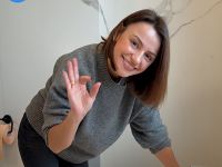 Блоггерша в ванной комнате