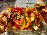Болгарский перец, запеченный с сыром и зеленью